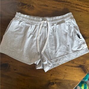 Vuori Light Gray Athletic Shorts, Size Small